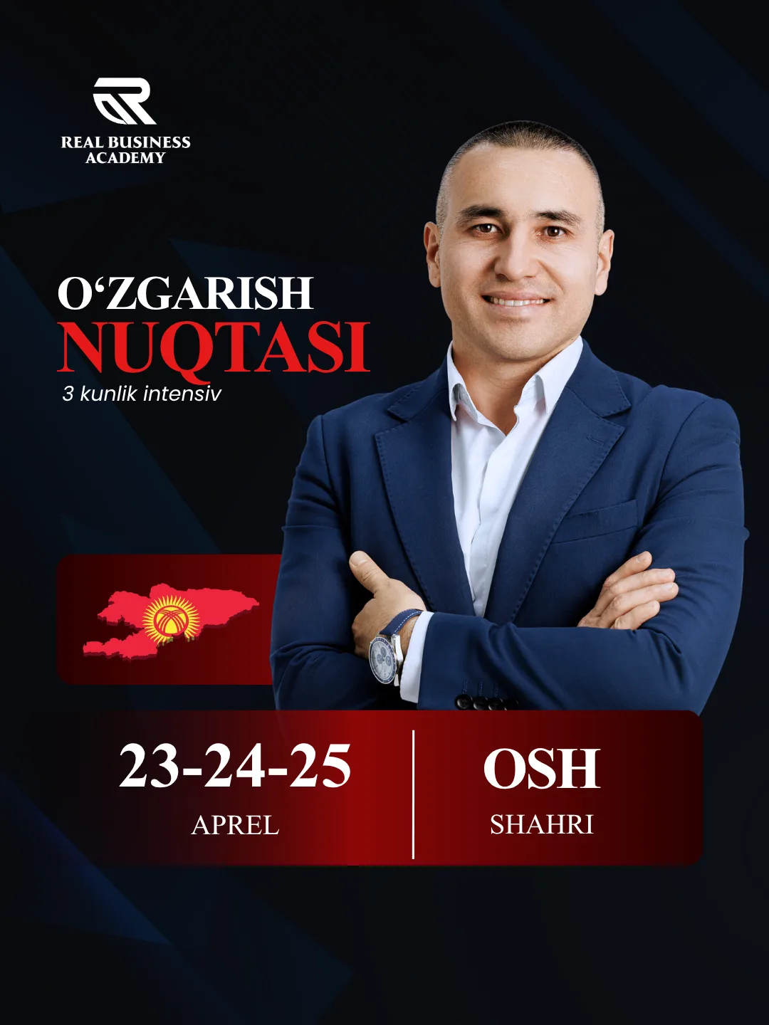 Oshdagi O'zgarish Nuqtasi seminari afishasi