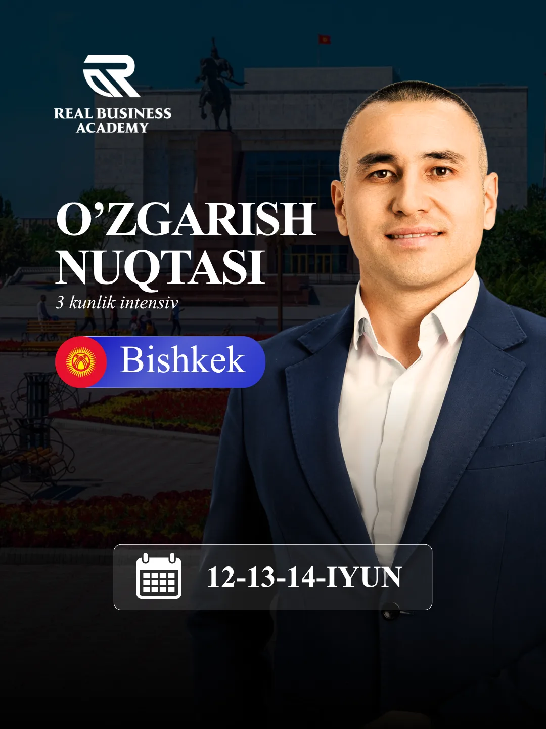 Bishkekdagi O'zgarish Nuqtasi seminari afishasi